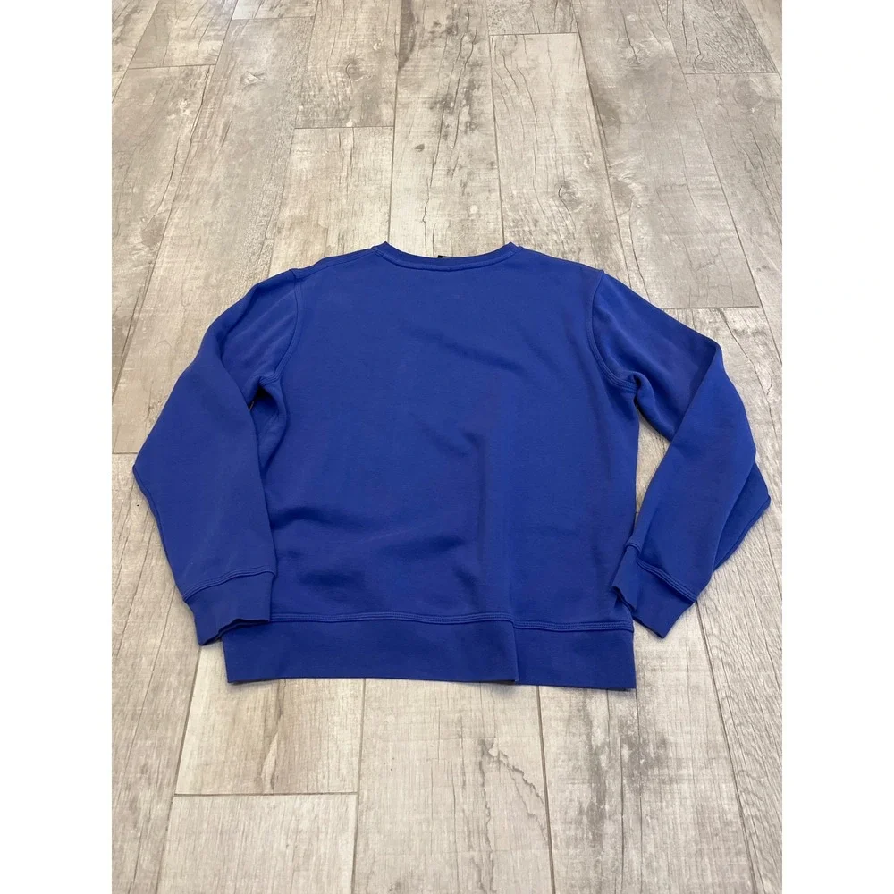 Nike Sportswear Club Fleece Sweatshirt Royal Blue Crewneck XL Embroidered Swoosh